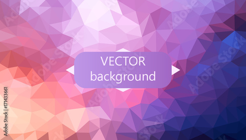 Polygonal vector background. Can be used in cover design, book design, website background. Vector illustration.