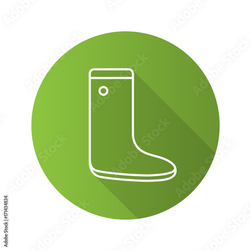 Watertight flat linear long shadow icon