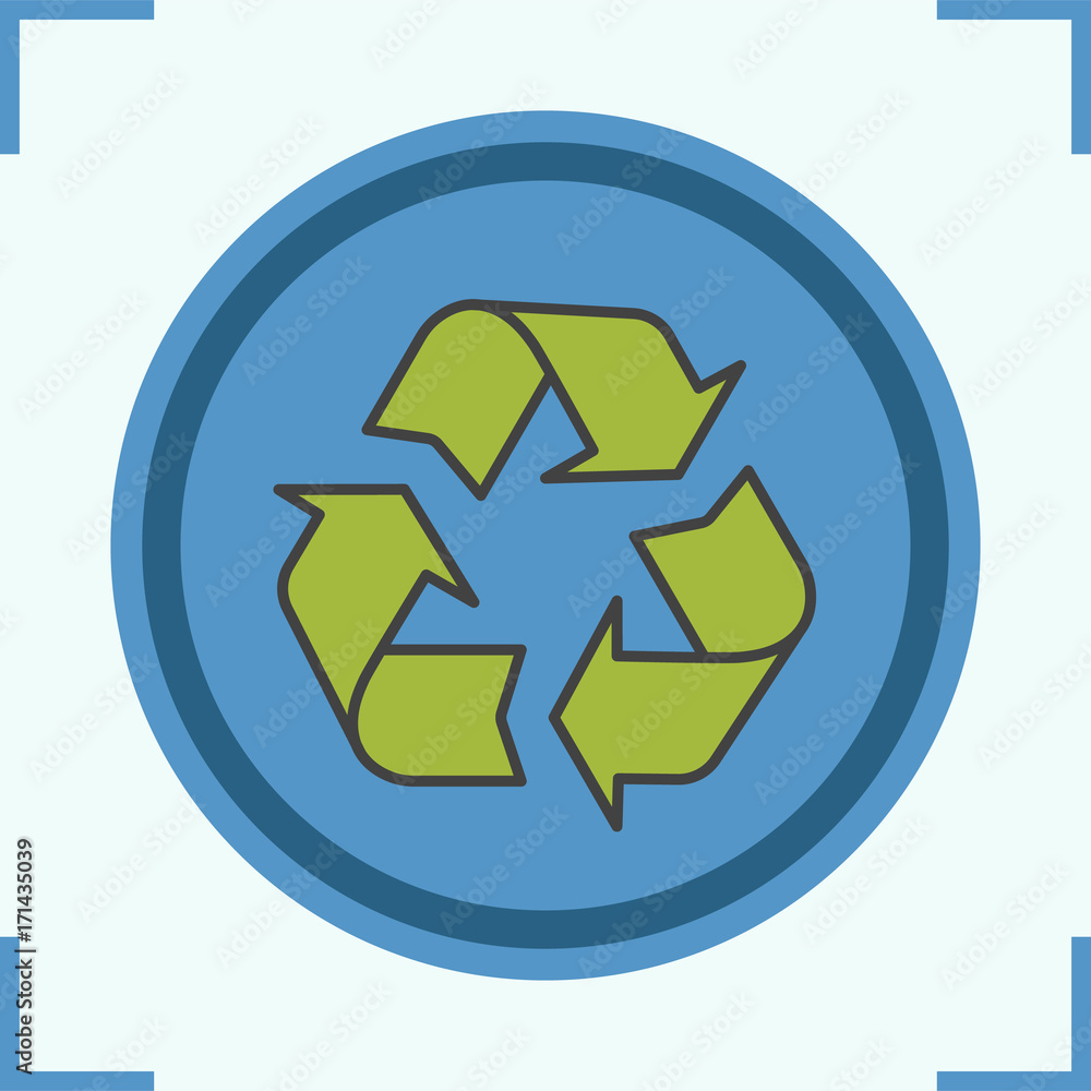 Recycle symbol color icon Recycle symbol color icon