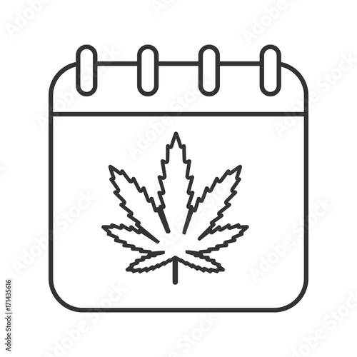 National Weed Day linear icon