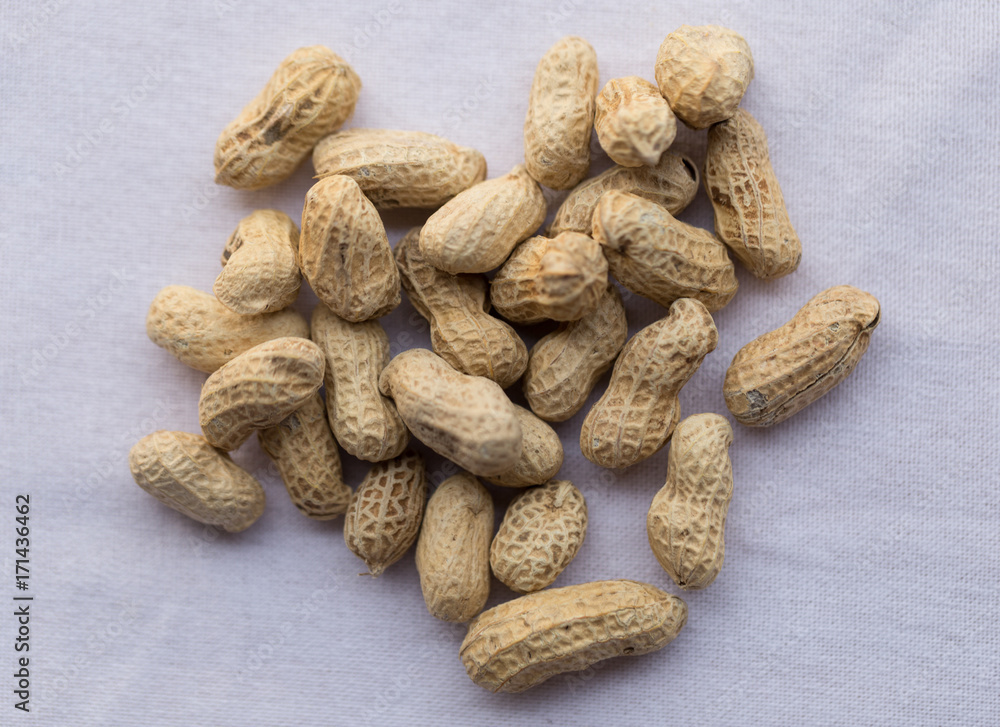 Closeup peanut on white background Closeup peanut on white background