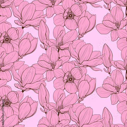 magnolia seamless pink