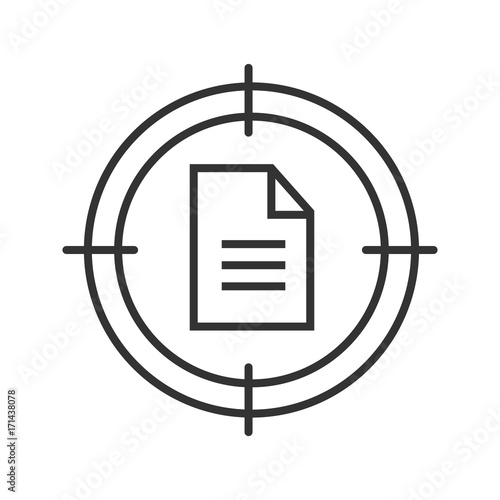 Documents searching linear icon