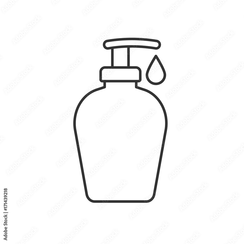Shower gel linear icon Shower gel linear icon