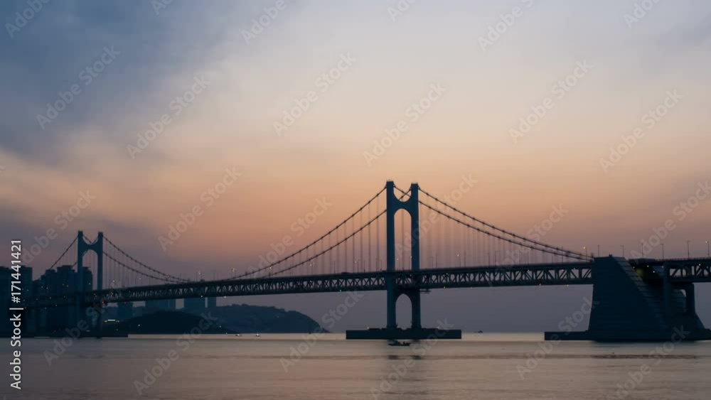 Gwangan Bridge timelapse. Busan, South Korea Gwangan Bridge timelapse. Busan, South Korea
