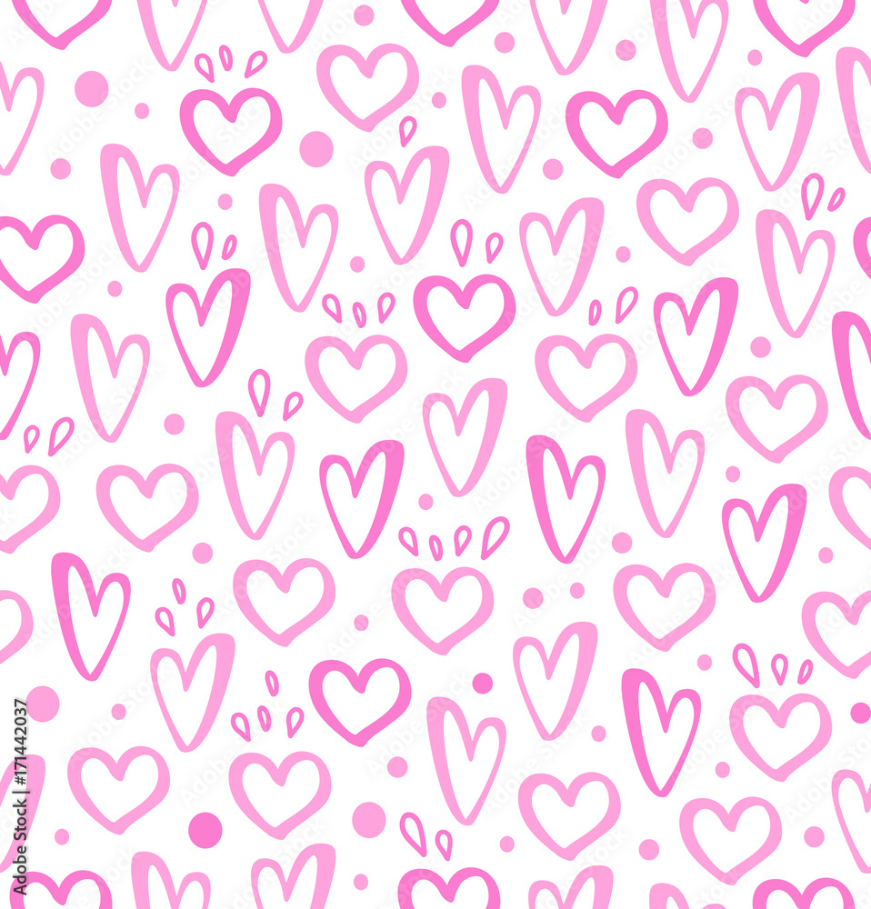 Rose hearts on seamless background Rose hearts on seamless background