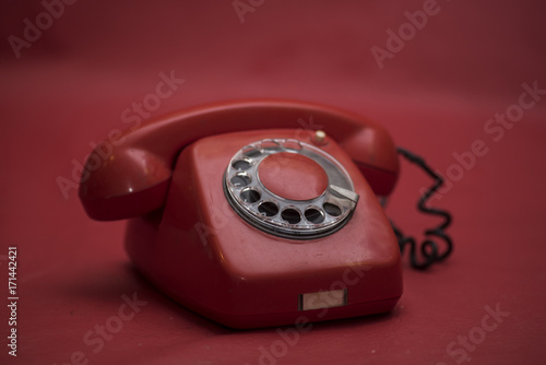 Vintage red telephone