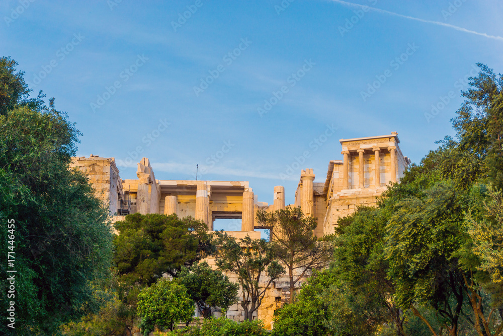 Fototapeta view of Historic Old Acropolis of Athens, Greece
