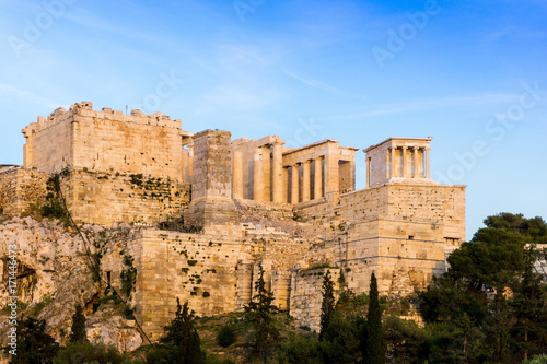 view of Historic Old Acropolis of Athens  Greece