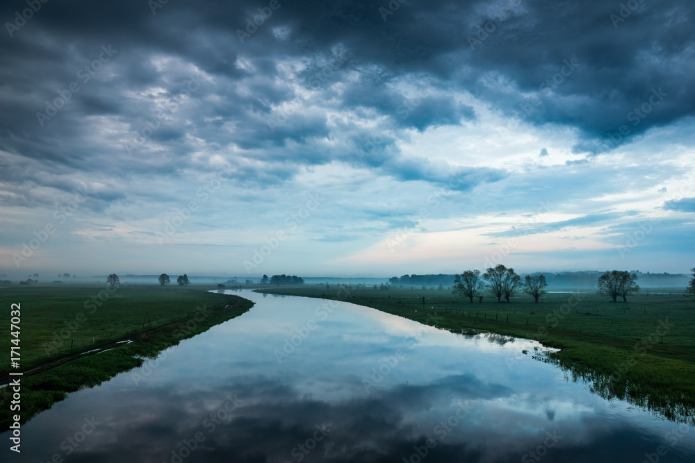 Narew river somewhere on Podlasie, Poland