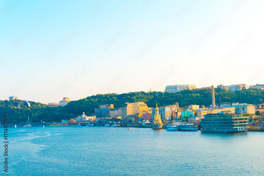 view of the Dnieper River and Kiev
