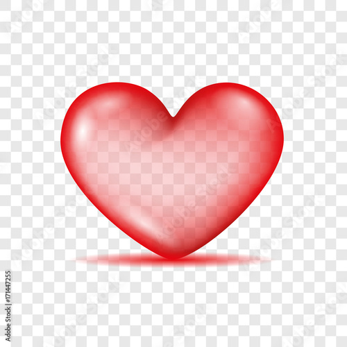 rotes transparentes herz