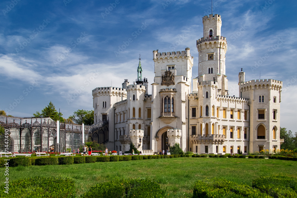 Hluboka nad Vltavou castle in Czech Republic