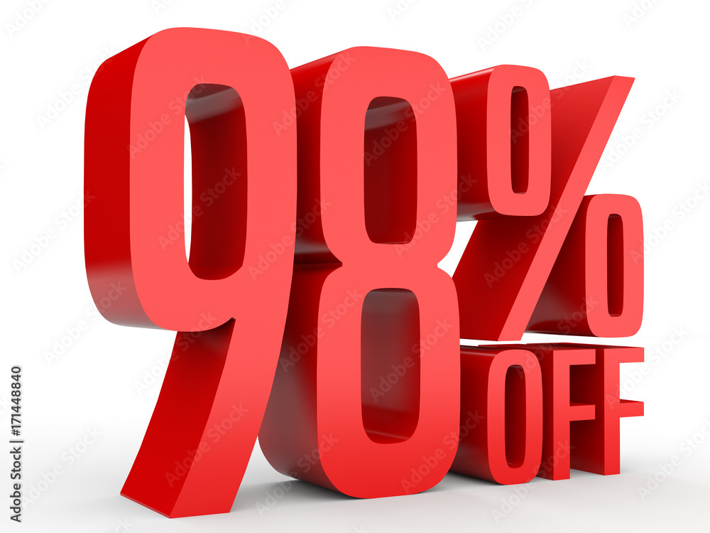 Ninety eight percent off. Discount 98 %. Ninety eight percent off. Discount 98 %.
