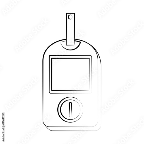 glucometer healthcare icon image vector illustration design sketch style