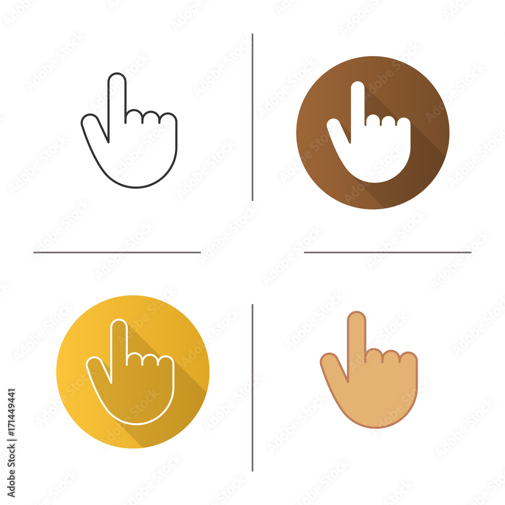 Obraz premium Attention hand gesture icon