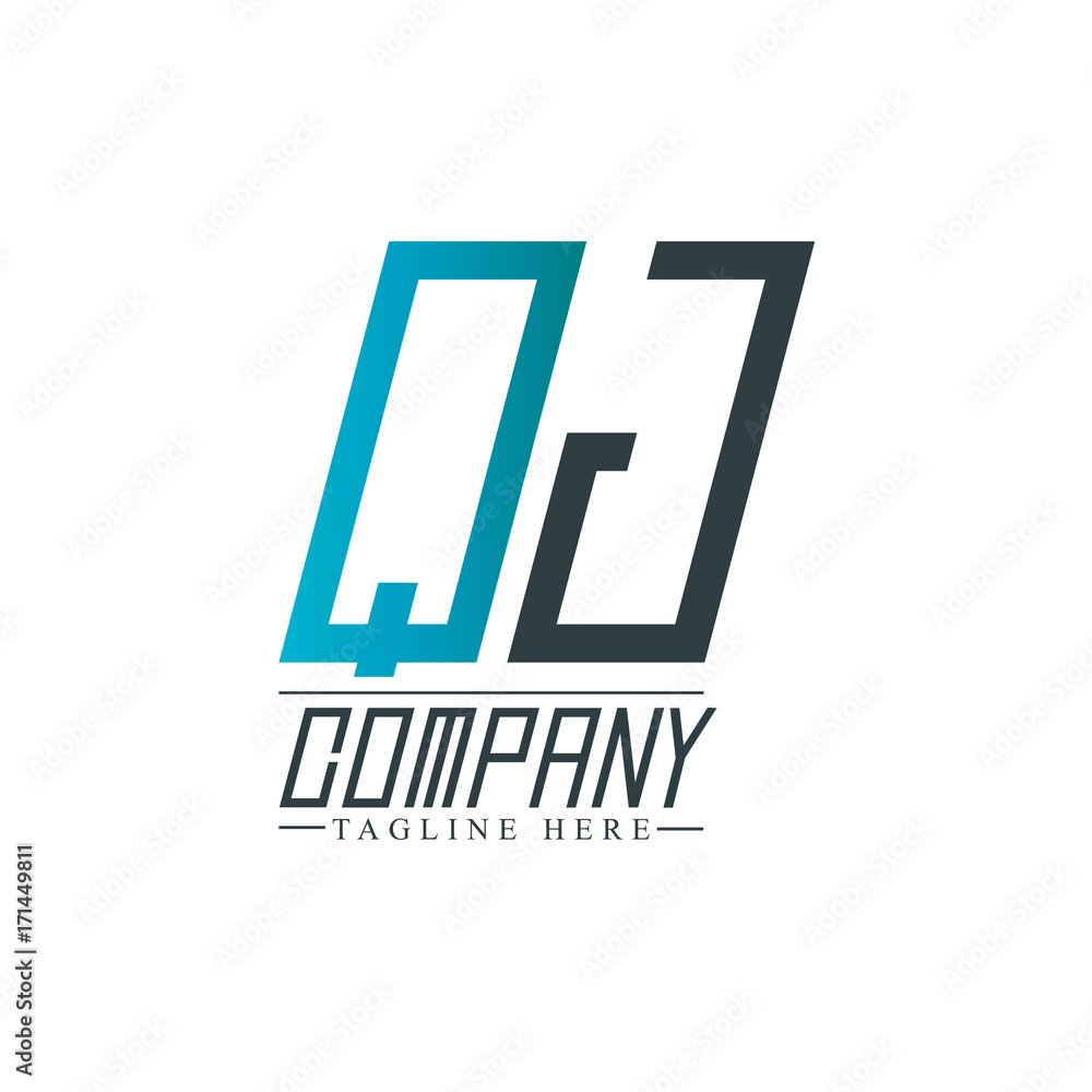 Initial Letter QJ Design Logo Template
