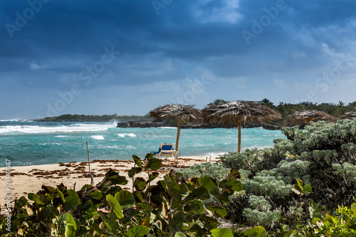 The beautiful Ocean beach and coast of Rafael Freyre  Holguin  Cuba.