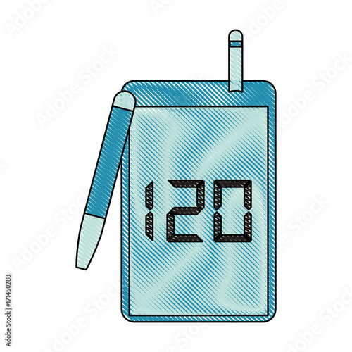 glucometer healthcare icon image vector illustration design