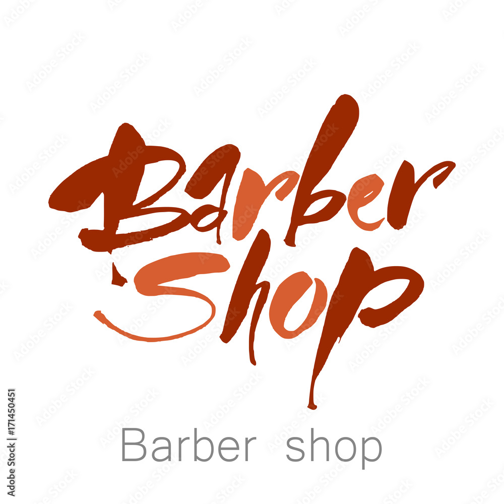 Fototapeta premium barber shop lettering