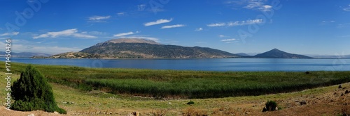 Egirdir lake and reeds panaroma, Isparta Turkey