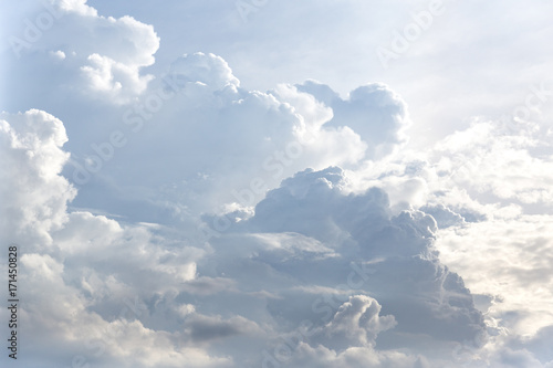 Fototapeta Naklejka Na Ścianę i Meble -  White clouds background texture pattern