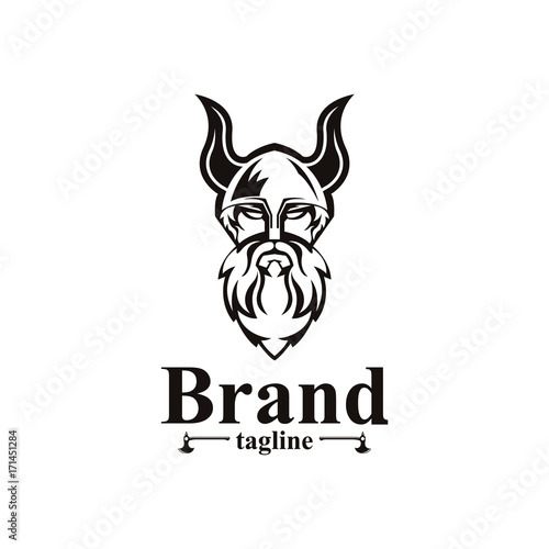 Viking logo. Easy to change color, size and text. 
