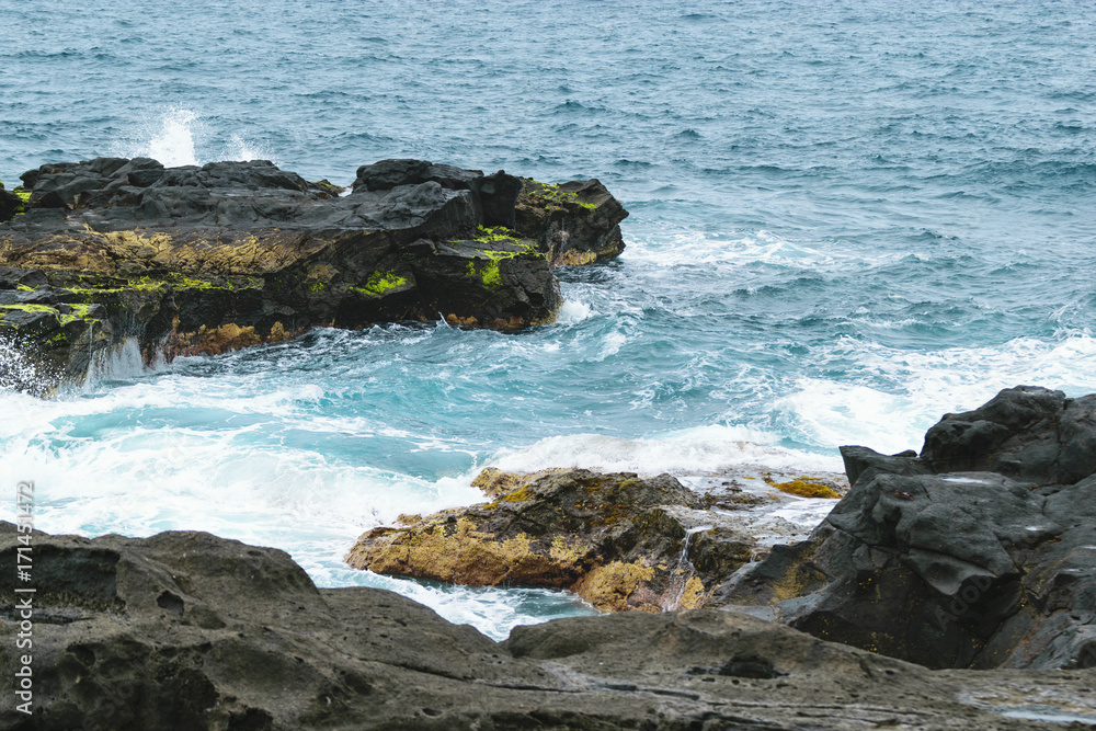 Granite Rocks in the Atlantic Ocean on Grand Canary