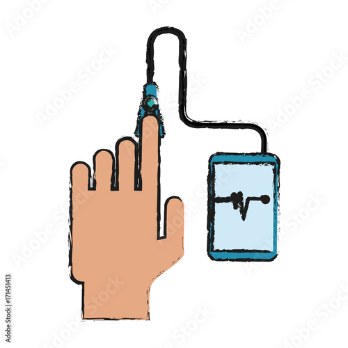 glucometer healthcare icon image vector illustration design