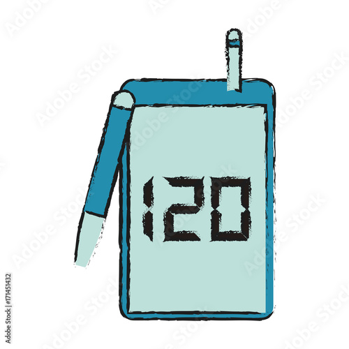 glucometer healthcare icon image vector illustration design