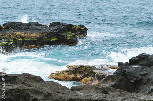 Granite Rocks in the Atlantic Ocean on Grand Canary © Emilian