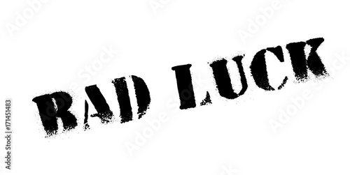 Bad Luck rubber stamp. Grunge design with dust scratches. Effects can be easily removed for a clean, crisp look. Color is easily changed.