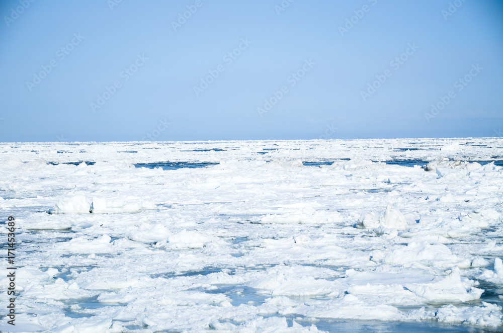 Obraz premium オホーツク海の流氷 網走
