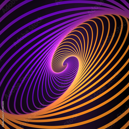Abstract cosmic  twisting lines background. Nano technology structure  visual effects.