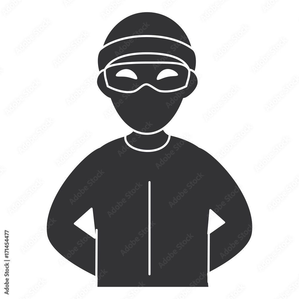 thief dangerous avatar character vector illustration design thief dangerous avatar character vector illustration design
