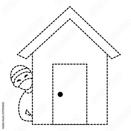 thief dangerous in the house avatar character vector illustration design
