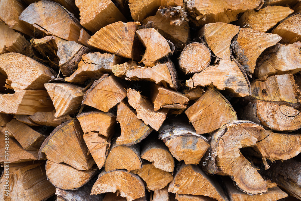 Stack of firewood for rough texture background Stack of firewood for rough texture background