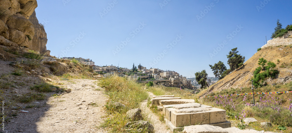 The Kidron Valley in Jerusalem, Israel