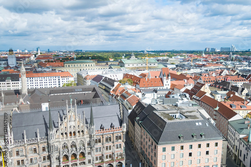 Munich city scape from St. Peter's church, Germany