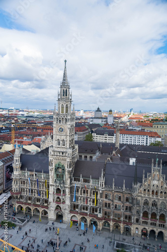 Munich city scape from St. Peter's church, Germany