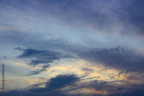 Evening sky with feathered clouds © maykal