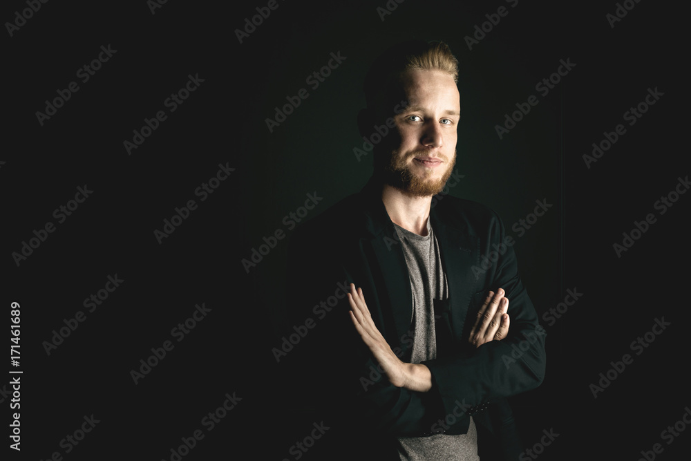 young bearded fashion man young bearded fashion man