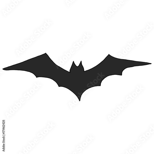 Hand Drawn Halloween Set. Bat.