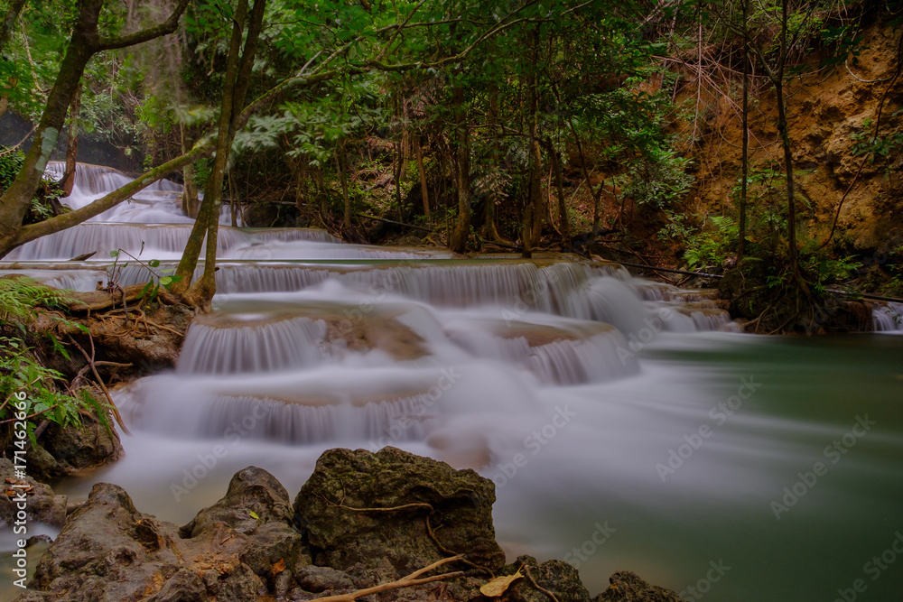 Waterfall with long exposure Waterfall with long exposure