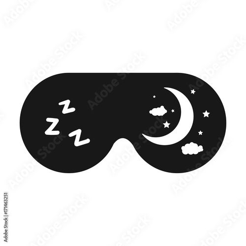 Black sleep mask/Sleeping mask on a white background