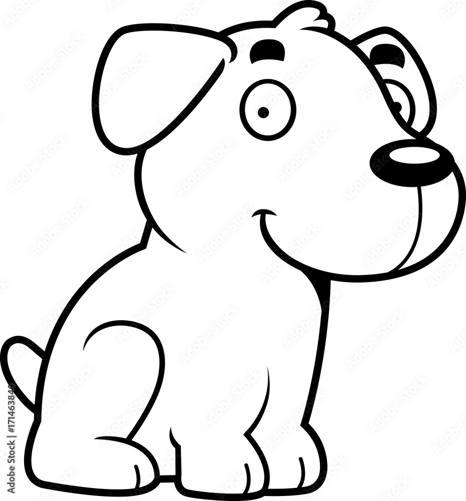 Obraz premium Cartoon Labrador Sitting