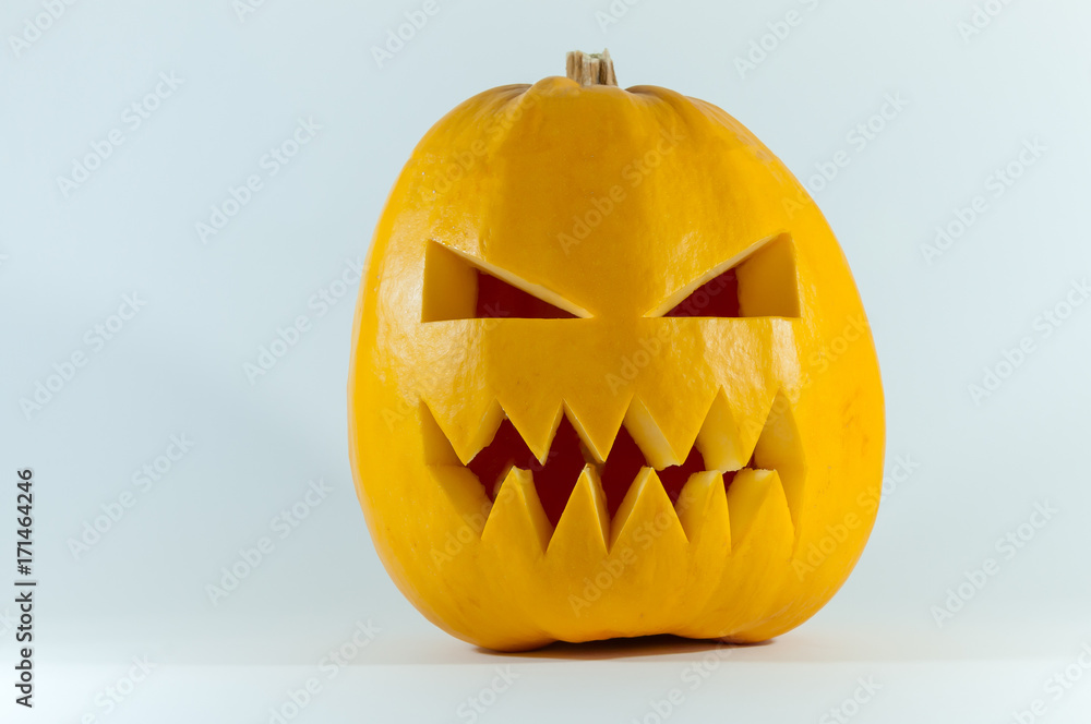 Fototapeta premium Halloween pumpkin isolated on white.