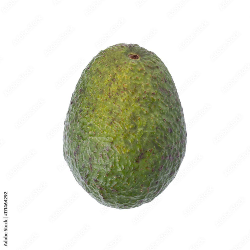 Green ripe avocado isolated on the white background Green ripe avocado isolated on the white background