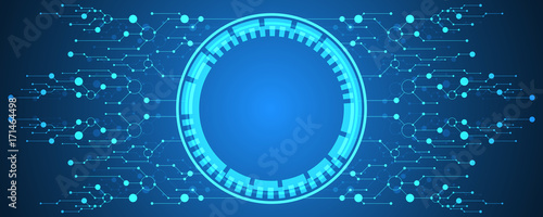 Vector abstract background technology circuit design.