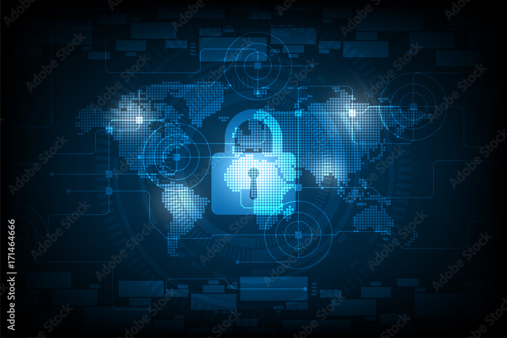 Vector security world concept. Vector security world concept.